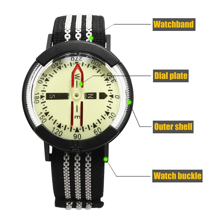 2 Bussole Professionali Da Escursionismo - Acrilico Impermeabile Con Funzione Fluorescente Per Outdoor - Foto 14