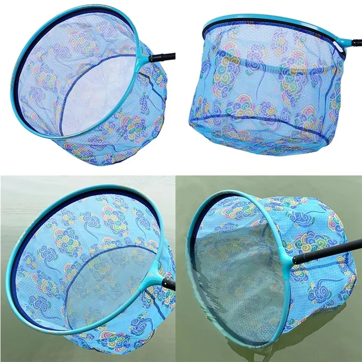 40cm Detachable Fishing Net Aluminum Alloy Frame Fishing Net Head for Fish Catch and Release - Blue