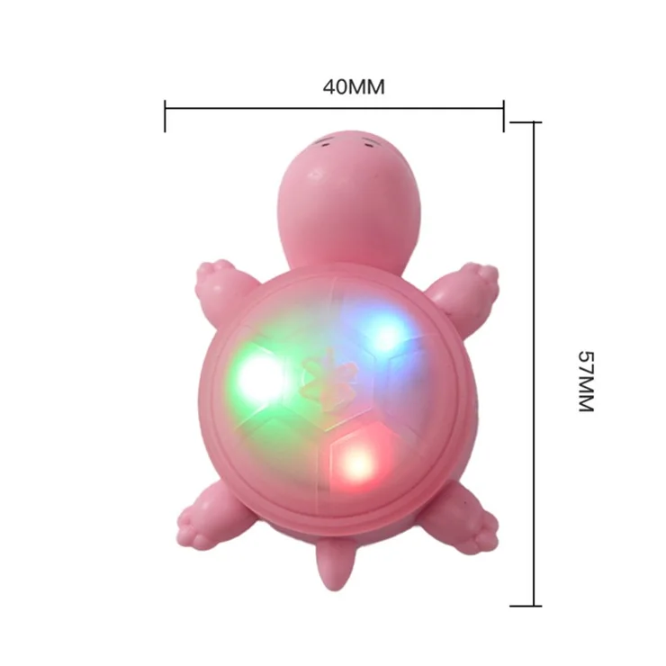 Cute Turtle Shape Bike Tail Light Waterproof 3 Modes Manual Adjustable Cycling Warning Lamp - Pink