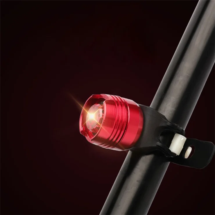 Bike Tail Light Powerful 3 Light Modes Bicycle Back Taillight Aluminum Alloy Road Cycling Light - Blue