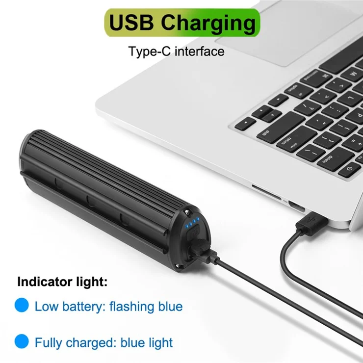 Aluminum Alloy Bicycle Light Night Cycling Super Bright Bike Front Light Power Bank - EOS610