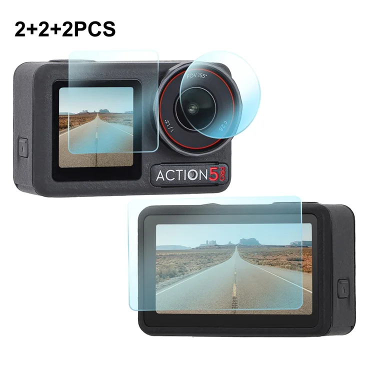 Tomooo Verre Trempé Pour DJI Osmo Pocket 3, Contenir 2 Protection écran Et 2 Caméra Protecteur, HD Transparent, Sans Bulles, Dureté 9H Glass, Ultra Résistant Film Vitre Protection écran