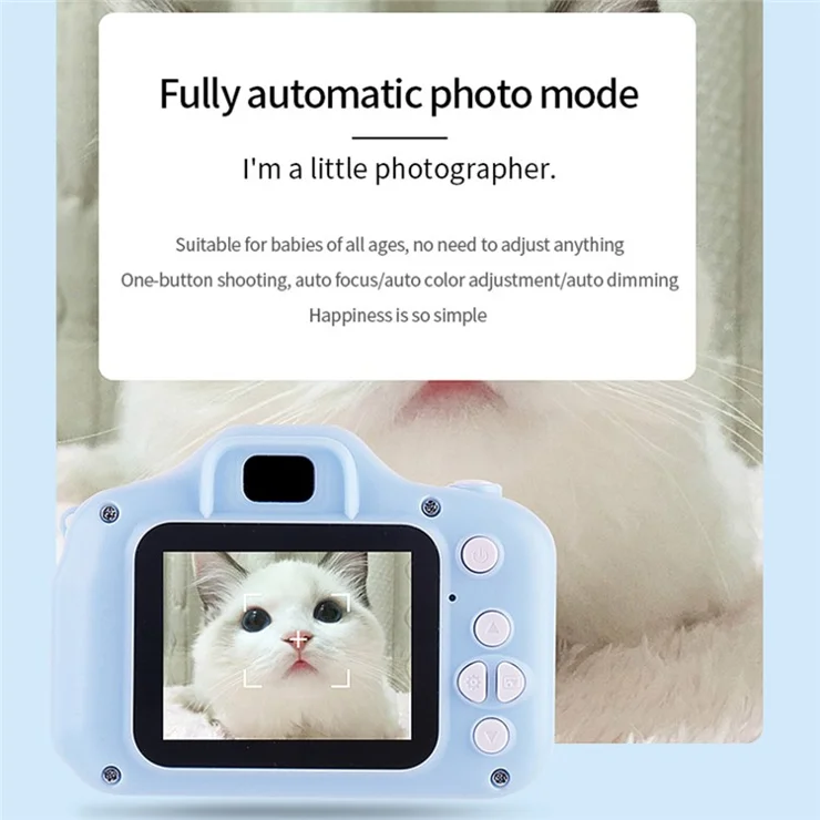 X2 Kid's Camera 1080P Children Video Camera Dual Cam Design Camera Toy Supporting 32GB Memory Card - Pink