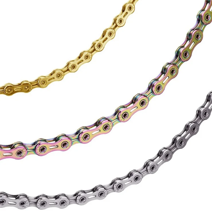 ZTTO Z10 MTB Road Folding Bike Chain 10-Speed 116 Links Carbon Steel Bicycle Chain - Colorful Semi-hollow