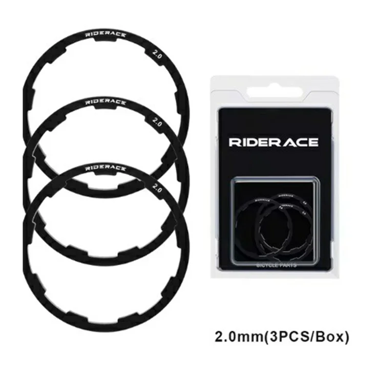RIDERACE 3Pcs Bike Hub Washer Aluminum Alloy Road Bicycle
