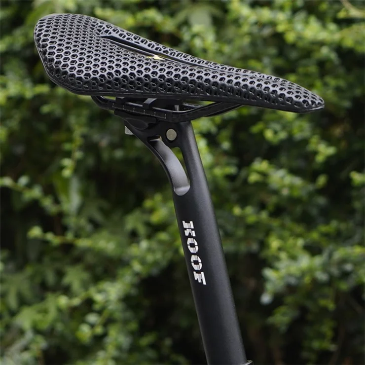 KOOF XT-P007 Ultra-Light Seatpost for Mountain Bike, Bicycle, Aluminum Alloy Seatpost Shock Absorber Setback Bike Seat Post - Black Red / 31.6*400mm
