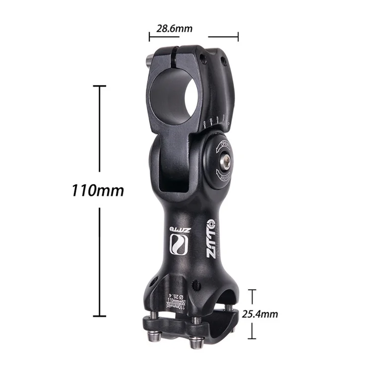 ZTTO Aluminum Alloy Bike Stem MTB Stem Degree Adjustable Raise Up Function Bicycle Tool - 25.4x110MM