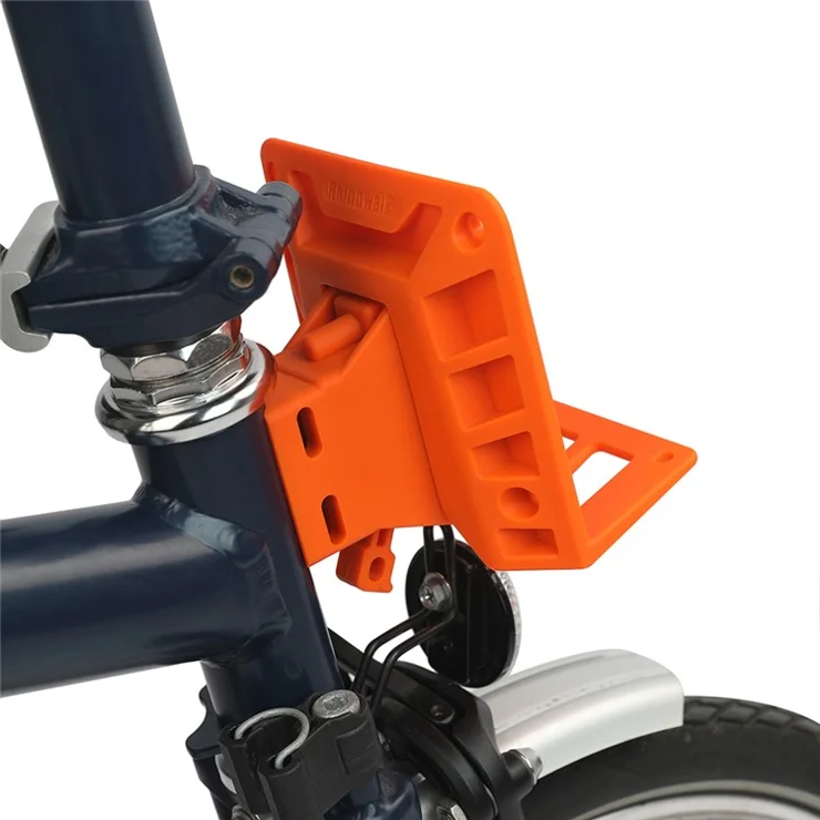 RHINOWALK SK701 For Brompton Bicycle Front Carrier Block Load-Bearing Base DIY Bike Bag Mount Adapter - Orange