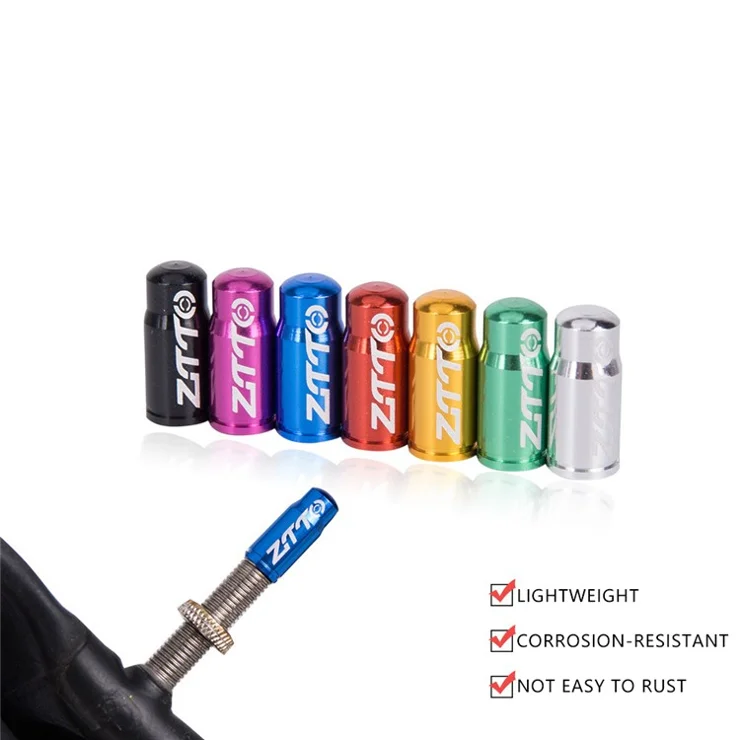 ZTTO 1Pc Aluminum Alloy Bicycle Tire Valve Cap Bike Presta Valve Dustproof Cap - Red