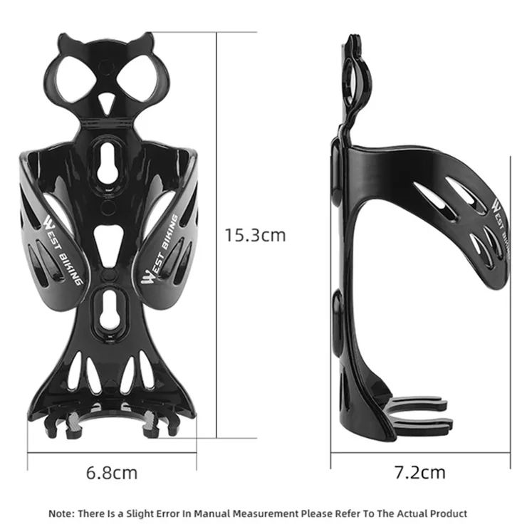 WEST BIKING YP0704044 Bike Water Bottle Cage High Strength PC Bicycle Bottle Holder Bracket - White