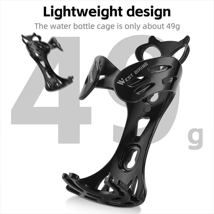 WEST BIKING YP0704044 Bike Water Bottle Cage High Strength PC Bicycle Bottle Holder Bracket - White