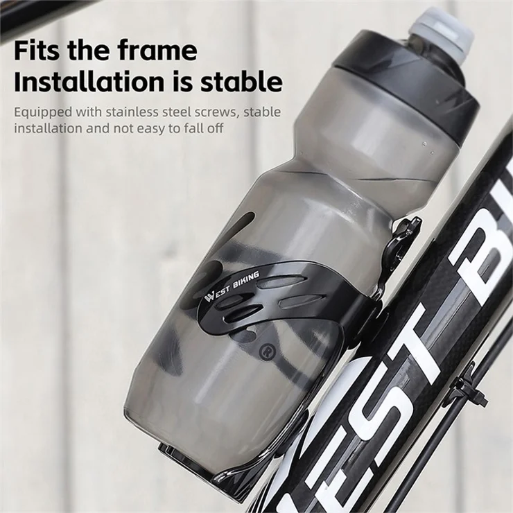 WEST BIKING YP0704044 Bike Water Bottle Cage High Strength PC Bicycle Bottle Holder Bracket - White