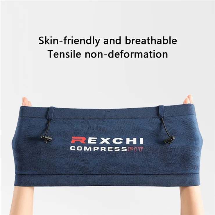 REXCHI BB08 Outdoor Sports Running Waist Bag Phone Water Bottle Storage Fanny Pack - Blue L