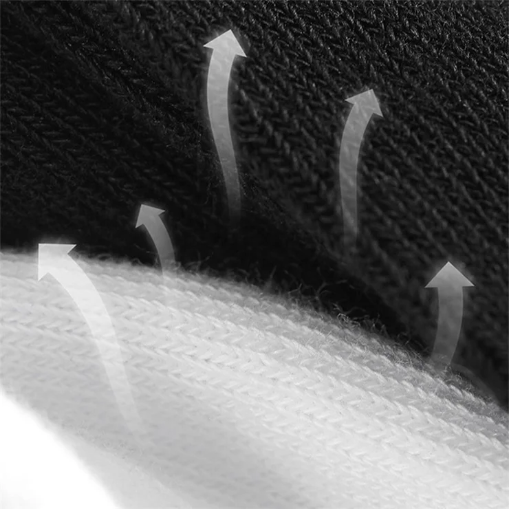 REXCHI XWZ10 1 Pair Cotton Cycling Socks Athletic Running Compression Sports Socks for Men, Women - Black