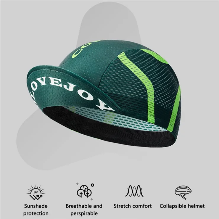 GOLOVEJOY XMZ287 Anti-UV Breathable Hat Cycling Skull Cap Under Helmet Liner with Sun Visor - White