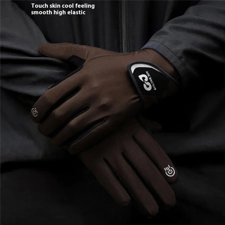 GOLOVEJOY XG83 Professional Equestrian Gloves Summer Ice Silk Anti-slip Touch Screen Mittens - Black / L