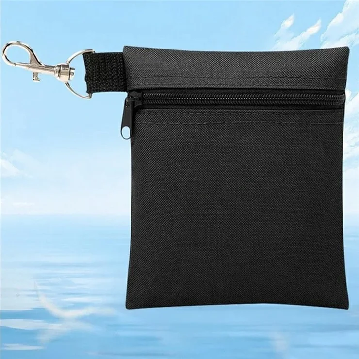 Golf Belt Bag Tool Kit Durable Nylon Waterproof Large Capacity Golf Balls Bag with Carabiner - Black