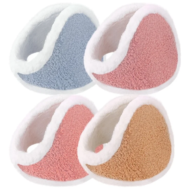 Winter Ear Warmer Anti-Freeze Soft Teddy Fleece Earmuff Outdoor Cycling Windproof Ear Cover - Pink