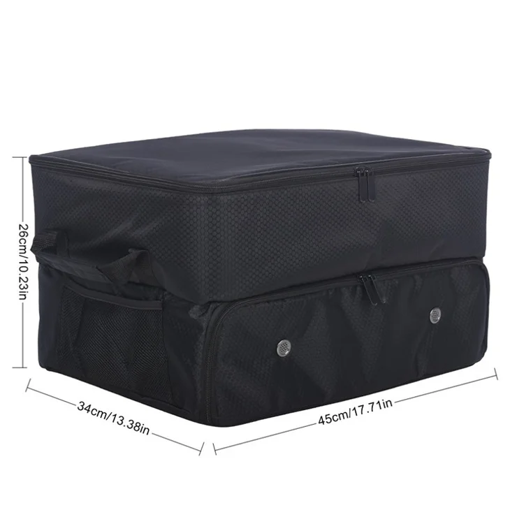 LI2158 Folding Golf Organizer Bag Portable Clothing Storage Case with Shoes Compartment - Light Grey