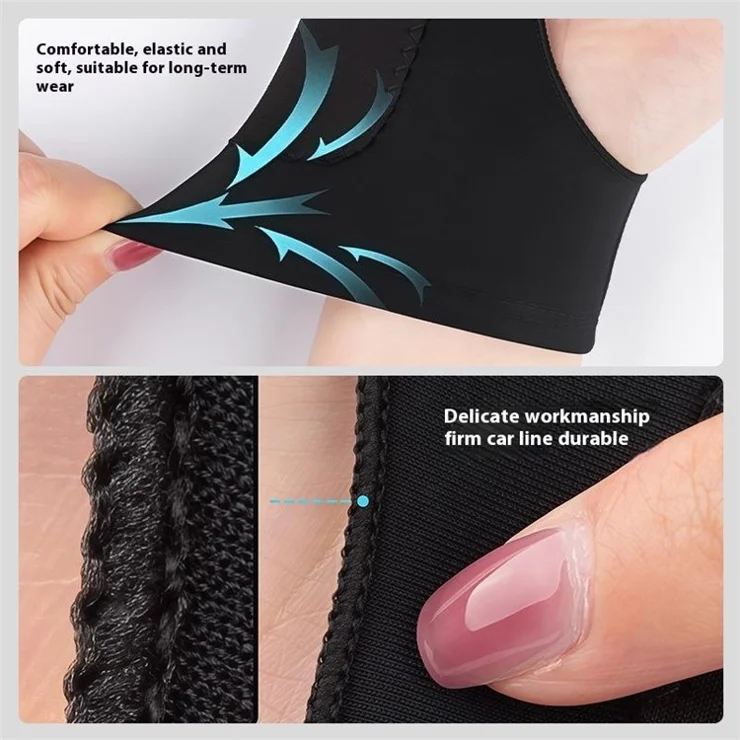 SCHHST 1Pc Anti-Smudge Drawing Glove Artists Thick Spandex Tablet Stylus Two Finger Breathable Sweat Resistant Glove - Black / M