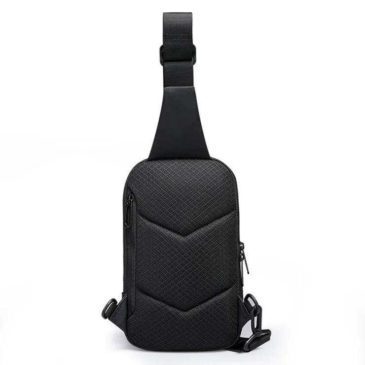 Sling Bag Antifurto Uomo - Borsa A Tracolla Con 5 Tasche, Striscia Riflettente, Nylon Resistente - Foto 4