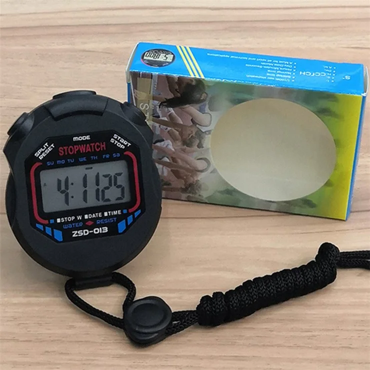 ULTECHNOVO Digital Stopwatch With Extra Large Display And Buttons Waterproof Metal Handheld Chronograph LCD Stopwatch Digital Timer For Sports Running