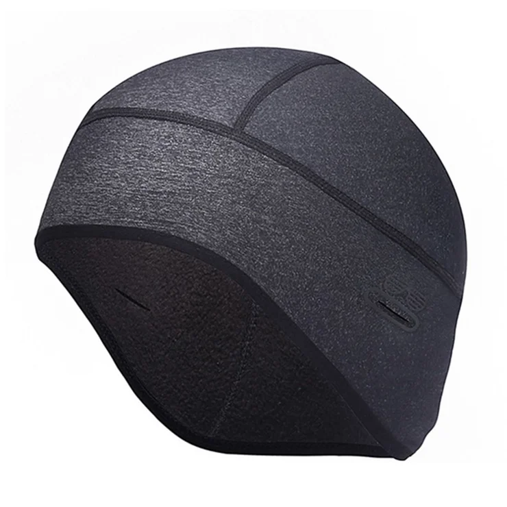 Soft Combine Fabric Winter Beanie Hat Thermal Warm Hat Cycling Skiing Cap with Glasses Hole for Men and Women - Heather Grey