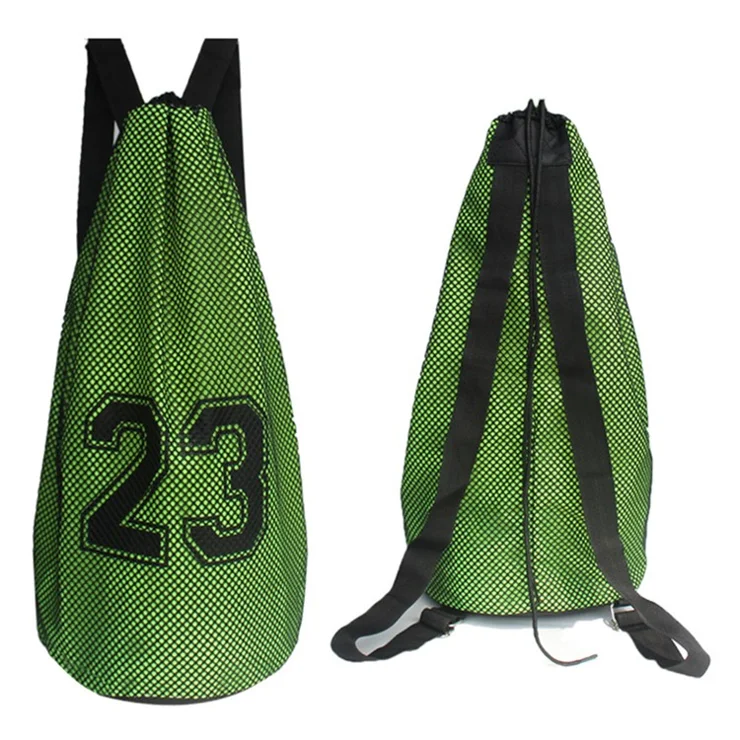 HALIN Nylon Kids Drawstring Bag Backpack Football Sports Gym Backpack - Green