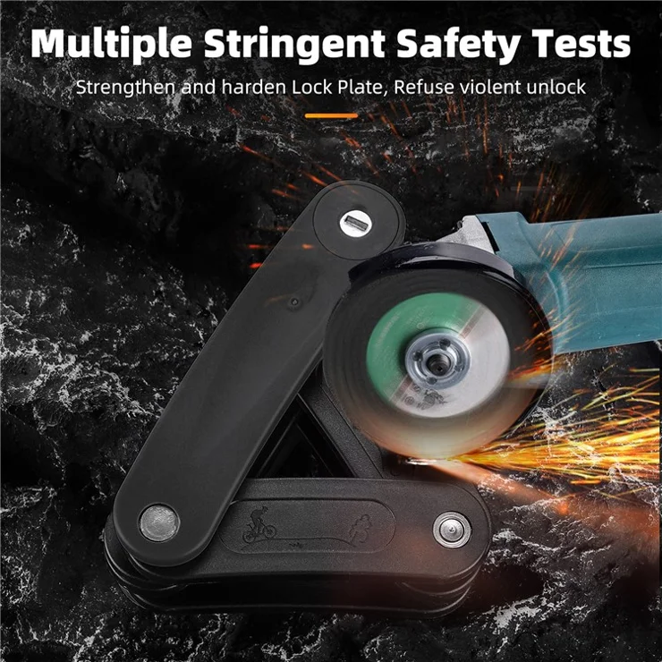 WEST BIKING YP0705090 Mini Portable Bicycle Lock Anti-Theft Mountain Bike Folding Lock - Orange