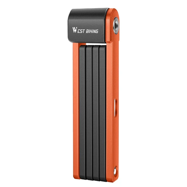 WEST BIKING 80cm Portable 6-section Folding Anti-theft Lock for Bike / Motorcycle - Orange