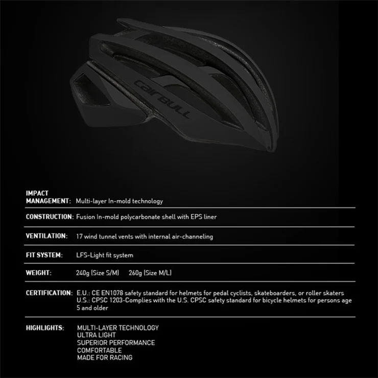 CAIRBULL CB-02 MTB Bicycle Helmet PC+EPS Dual Layer Lightweight Cycling Safety Helmet - White Red / Size M / L