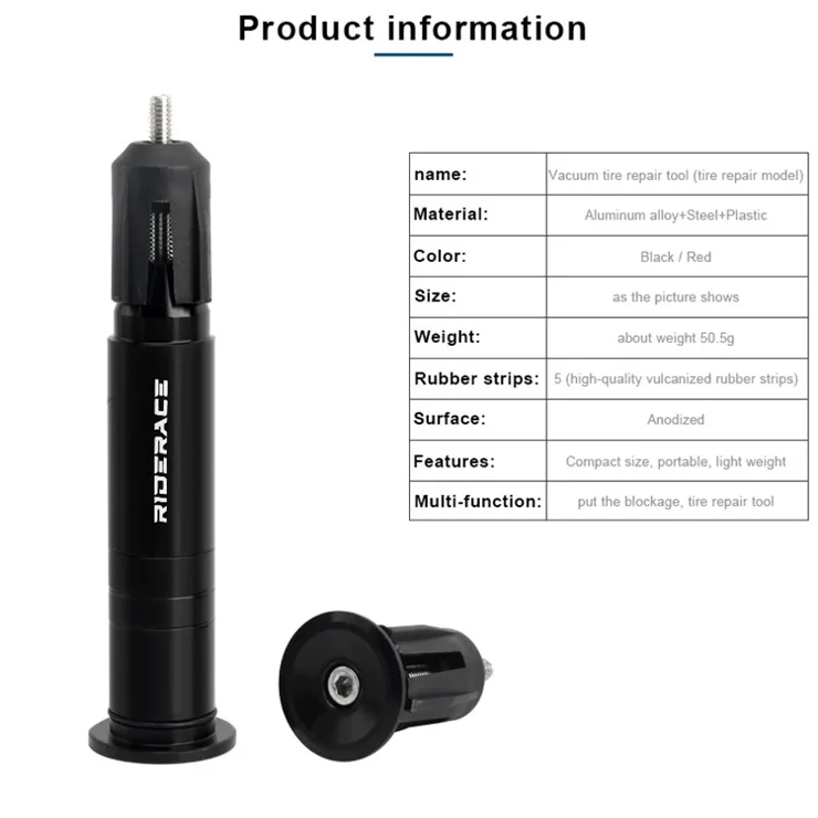 RIDERACE RR9274 Bicycle Tubeless Tyre Fast Repair Kit MTB Bike Urgent Tire Puncture Sealant Rubber Strip Tool - Red