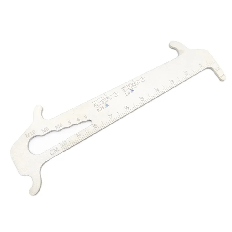 BT035S Bicycle Chain Measuring Ruler Bike Chain Checker Stainless Steel Wear Gauge Repair Tool
