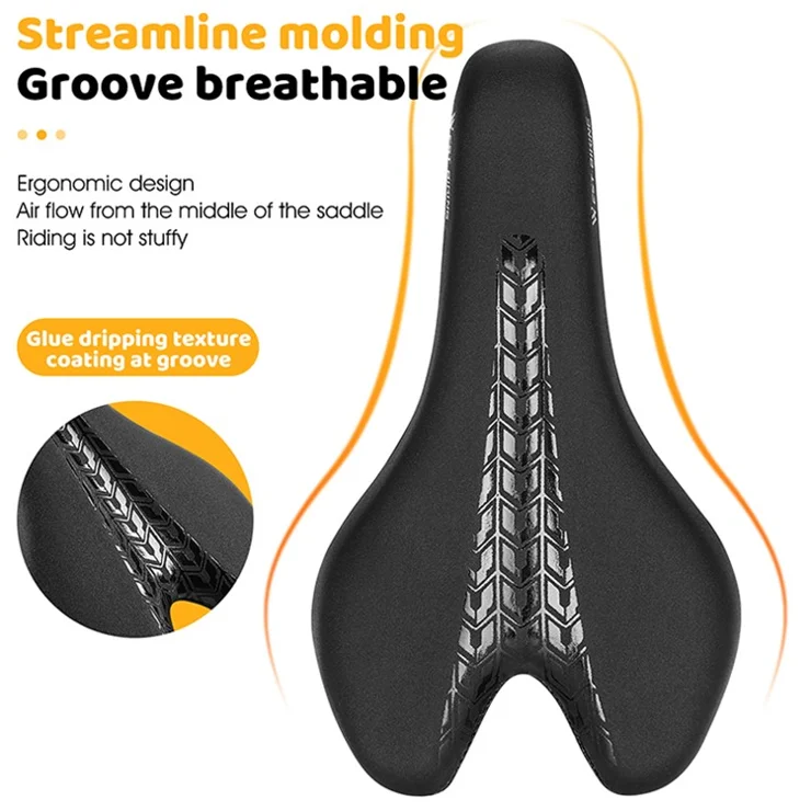 WEST BIKING YP0801144 Children Bike Saddle Kids Shock Absorption Leather Cycling Saddle Soft Bicycle Seat Ultra-light MTB Road Riding Mat - Short Style