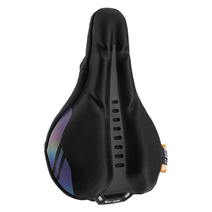 WEST BIKING YP0801177-178 Bike Cycling Saddle Cover Breathable Shock-absorption Memory Foam Bicycle Seat Cushion - Black Colorful