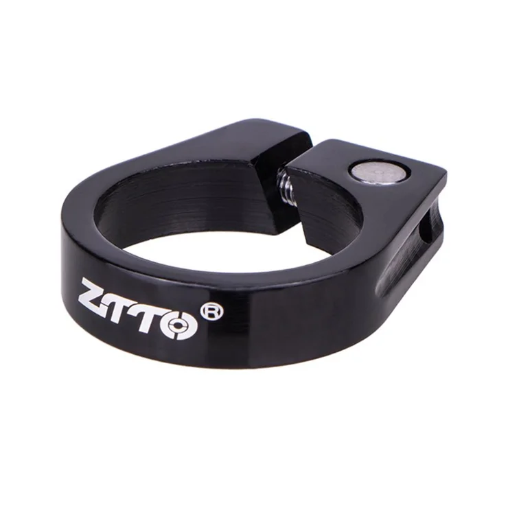 ZTTO JC205 Road Bike Seat Post Clamp Aluminum Alloy MTB Bicycle Seatpost Tube Clip - 28.6mm / Black