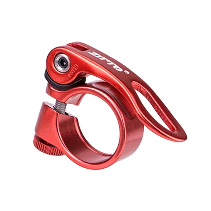 ZTTO JX068 Bike Seat Post Clamp Aluminum Alloy Quick Release Seat Tube Clip - 28.6mm Red