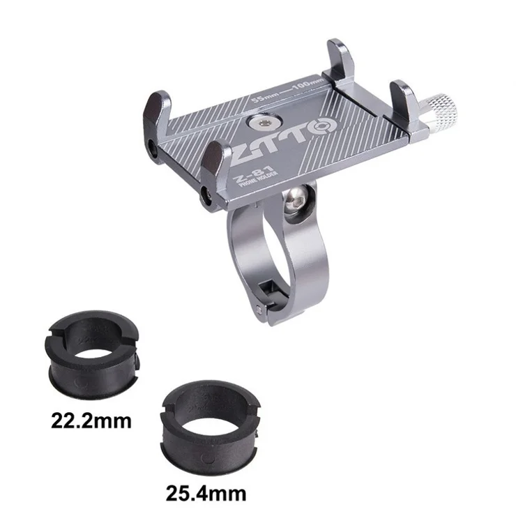 ZTTO Z81 For 60-110mm Mobile Phone Holder Aluminum Alloy Bike Mount Cycling Accessories - Black