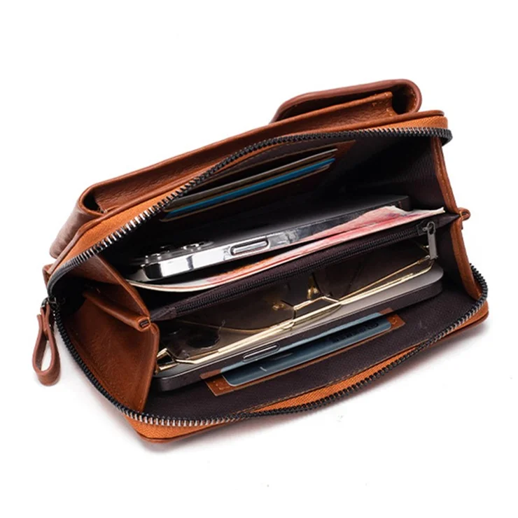 Stylish PU Leather Women Phone Bag Zipper Coin Purse Crossbody Bag - Blue