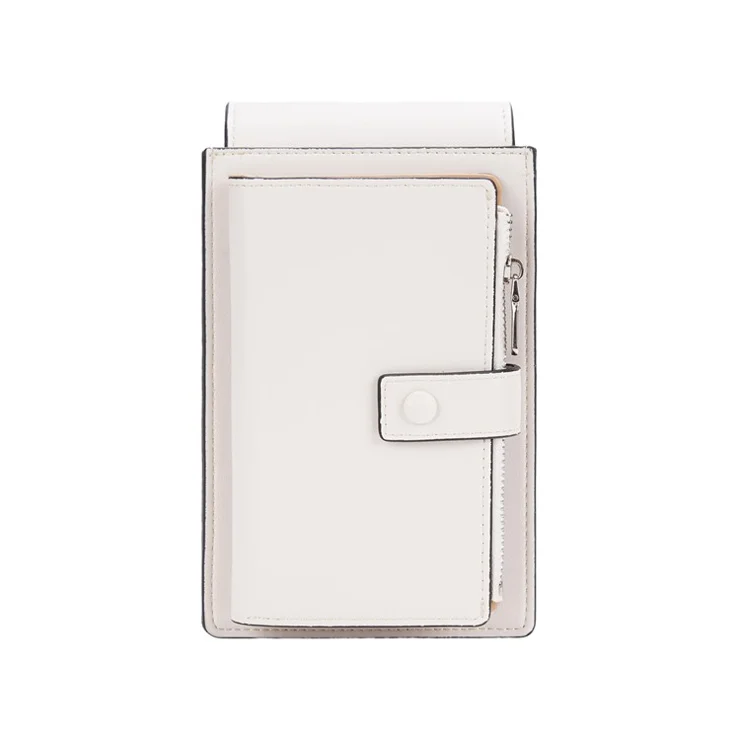 BAELLERRY N8701 Magnetic Button Splicing Gird PU Leather Crossbody Bag Small Shoulder Bag for Travel, Daily Use - Beige