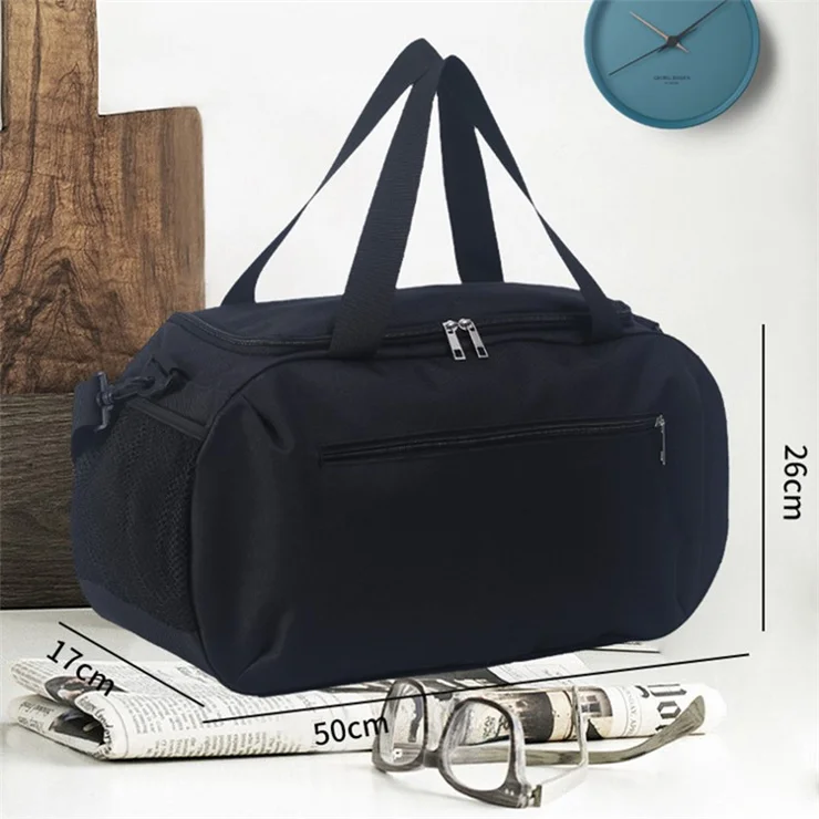 Waterproof Oxford Cloth Travel Duffle Bag Sports Tote Gym Bag Weekender Overnight Bag - Black