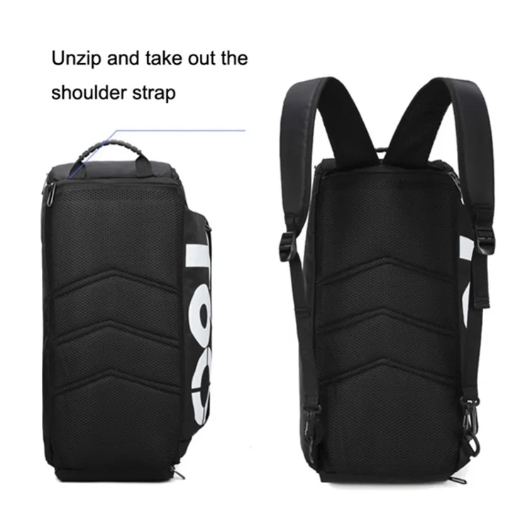 Women Sports Gym Bag with Wet Pocket, Shoes Compartment Yoga Fitness Workout Shoulder Bag - Blue