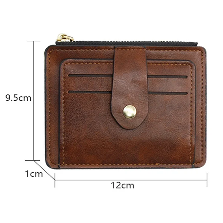 K61 Ultra-thin Wallet PU Leather Travel Card Storage Holder Coin Pouch Bag Billfold for Women Men - Pink