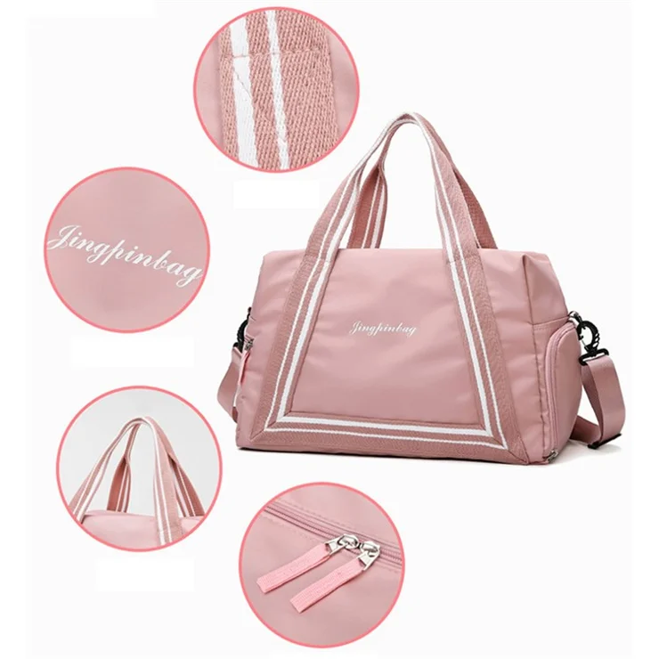 Waterproof Oxford Cloth Travel Tote Bag Weekender Bag Storage Shoulder Bag Handbag for Workout, Gym, Size: L - Green