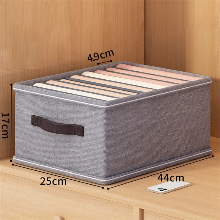 9 Grids Wardrobe Closet Organizer for Clothes Foldable Storage Box - Grey