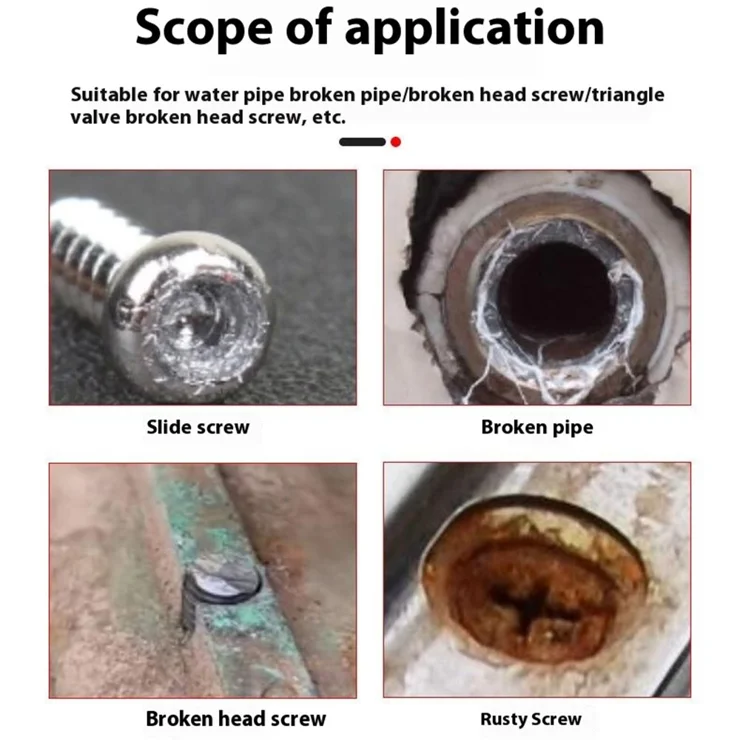 Kit Rimozione Bulloni Set Estrattore Per Perni E Bulloni Rotti - 6