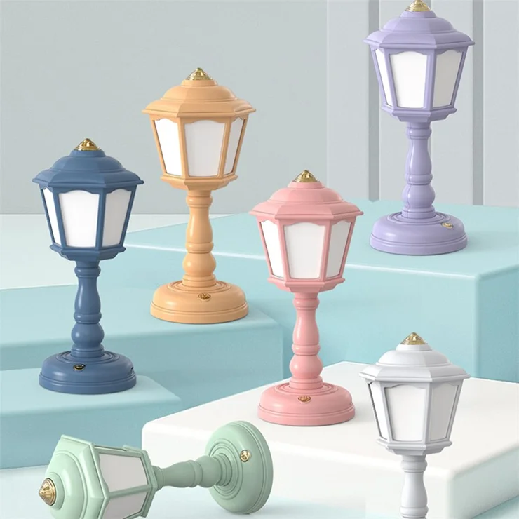 GIVELONG MINI Retro Bedside Dormitory Bedroom LED Desk Lamp Rechargeable Night Light - 320-4 Green