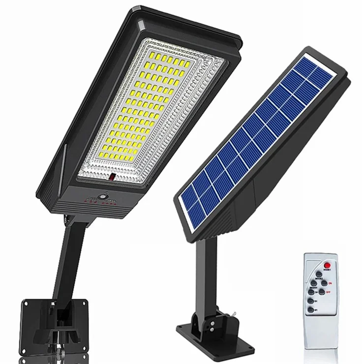 98LED Solar Outdoor Human Induction Light Waterproof Garden Yard Street Lamp with Remote Control