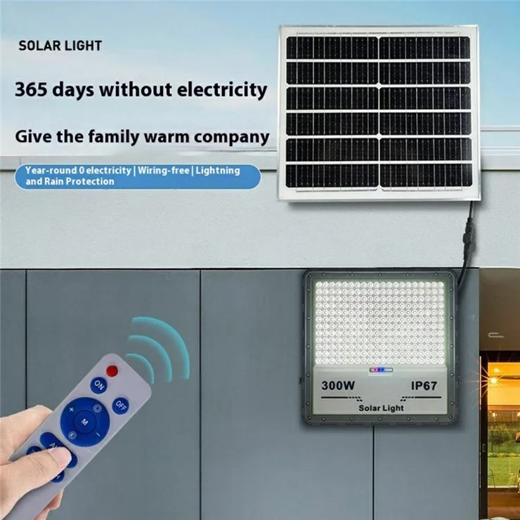 200W 120 LED Solar Powered Outdoor Floodlight Wide Angle Waterproof Garden Lamp