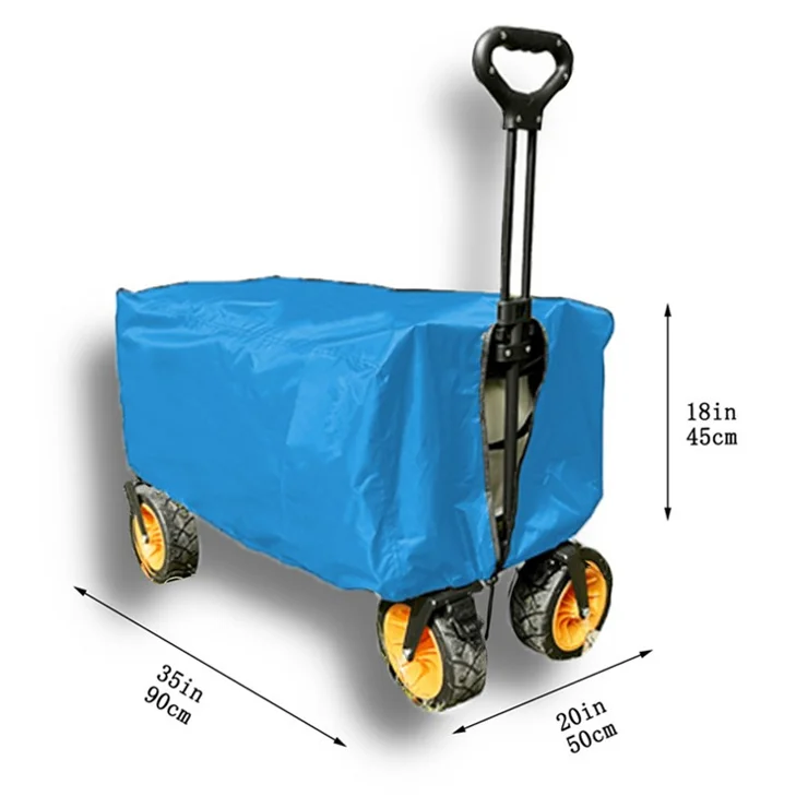 Outdoor Camping Cart Dust Cover Anti UV 210D Oxford Fabric Foldable Protective Cover - Blue